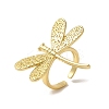 Rack Plating Brass Cuff Rings for Women RJEW-G325-04D-G-1