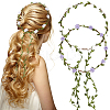 2Pcs 2 Colors Polyester Artificial Rose Garland Headbands Hair Vine AJEW-CP0008-26D-1