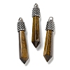 Natural Tiger Eye Pointed Big Pendants G-F766-02AS-01-1