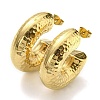 Ion Plating(IP) 316 Surgical Stainless Steel Hammered Stud Earrings for Women EJEW-C053-03G-1