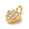 Brass Micro Pave Cubic Zirconia Charms KK-S513-09A-G-2