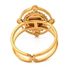 Oval Natural Carnelian Finger Rings RJEW-Q822-30G-02-3