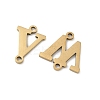 26Pcs 26 Styles 201 Stainless Steel Laser Cut Letter A~Z Links STAS-P428-16G-2