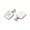 304 Stainless Steel Pave Shell Pendants STAS-G327-01P-R-2