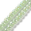 Electroplate Imitation Jade Glass Beads Strands GLAA-E036-12D-1
