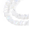 Electroplate Opaque Glass Beads Strands X-GLAA-N022-4mm-03-3