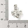 Rack Plating Brass Micro Pave Clear Cubic Zirconia Pendants KK-B093-19P-3
