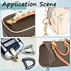 20Pcs 4 Colors Zinc Alloy Adjustable Alloy D Ring Clip Buckles for Bag Chain Strap with 2Pcs Iron Screwdriver FIND-GF0006-92-6