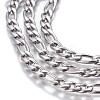 304 Stainless Steel Figaro Chains CHS-P007-15P-2