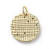 Brass Micro Pave Cubic Zirconia Pendants X-ZIRC-G157-03K-01G-2