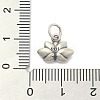 925 Sterling Silver Flower Charms with Jump Rings and 925 Stamp STER-M021-02AS-04-3