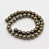 Round Non-magnetic Synthetic Hematite Beads Strands G-D617-8mm-26-2