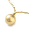 304 Stainless Steel Round Ball Pendant Choker Necklaces NJEW-D058-01G-2