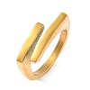 Ion Plating(IP) 304 Stainless Steel Open Cuff Finger Rings for Women RJEW-A414-23B-G-1