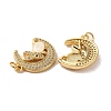 Brass Micro Pave Cubic Zirconia with Synthetic Opal Pendants KK-D096-20G-2
