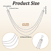 Iron Rhinestone Boot Strap Chains AJEW-WH20042-37-2