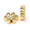 Rack Plating Brass Cubic Zirconia Beads KK-M232-01G-D-2