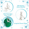 1Pc Rhodium Plated Rhodium Plated 925 Sterling Silver Pendant Bails FIND-GO0001-78-5
