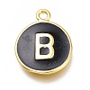 Brass Enamel Pendants KK-H103-02B-G-1