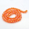 AB Color Plated Faceted Rondelle Electroplate Glass Beads Strands GLAA-A024D-AB10-2