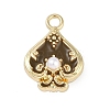 Rack Plating Alloy Enamel Pendants PALLOY-P309-06G-01-1