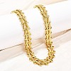 304 Stainless Steel Triangle Link Chain Necklaces NJEW-C092-01G-1
