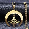 201 Stainless Steel Pendant Necklaces NJEW-K253-04G-1-1