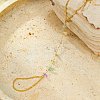 Gemstone Chip Link Chains for Women BJEW-G739-02G-3
