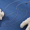 1MM 304 Stainless Steel Cable Chain Necklaces NJEW-T016-15P-2