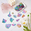 48Pcs 12 Style 201 Stainless Steel Filigree Pendants STAS-FW0001-14-6
