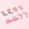 8Pcs 4 Styles Ocean Theme Transparent Resin Pendants CRES-FS0001-17-9