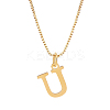 1pc 304 Stainless Steel Letter Pendant Necklaces NJEW-LP0001-38U-G-1