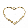 Brass Cubic Zirconia Pendants KK-T032-024G-2