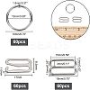 180Pcs 3 Styles Zinc Alloy Slider Buckles IFIN-NB0001-36-6