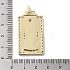 Brass Micro Pave Cubic Zirconia Pendants with Enamel KK-H458-03G-17-3