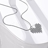 Anti-Tarnish 304 Stainless Steel Heat Pendant Round Snake Chain Necklaces for Women STAS-Z114-19P-2