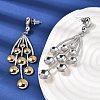 Women's 304 Stainless Steel Stud Earrings EJEW-K296-08A-GP-3