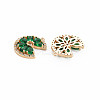 Brass Micro Pave Cubic Zirconia Charms KK-S364-269A-2