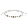 Bohemian Style Glass Seed Bead & Plastic Braided Bead Bracelets QF8968-2-1