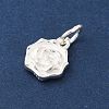 925 Sterling Silver Flower Charms with Jump Rings and 925 Stamp LS-STER-M021-02S-02-2
