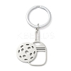 201 Stainless Steel Laser Cut Hollow Paddle Keychains KEYC-H021-02P-1