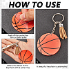 DIY Sports Ball Acrylic Pendant Keychain Making Kits DIY-SP0001-44B-3