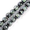 Handmade Gold Foil Lampwork Beads Strands LAMP-Q002-01D-1
