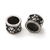 Column with Paw Print 304 Stainless Steel European Beads LS-STAS-E215-02AS-2