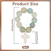 Natural Flower Amazonite Round Beads Pendant Decoration HJEW-OC00017-2