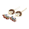 Natural Tiger Eye Tree of Life with Mixed Gemstone Chips Tassel Big Pendant Decorations HJEW-H057-03G-A03-1