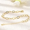 Brass Cable Chain Bracelets for Women BJEW-F531-07G-3