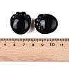 Natural Obsidian Footprint Figurines DJEW-N003-02A-3