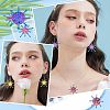 20Pcs 2 Style Rainbow Color Iron Pendants IFIN-FH0001-57-5