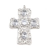 304 Stainless Steel Micro Pave Cubic Zirconia Pendants STAS-P421-02P-A-2